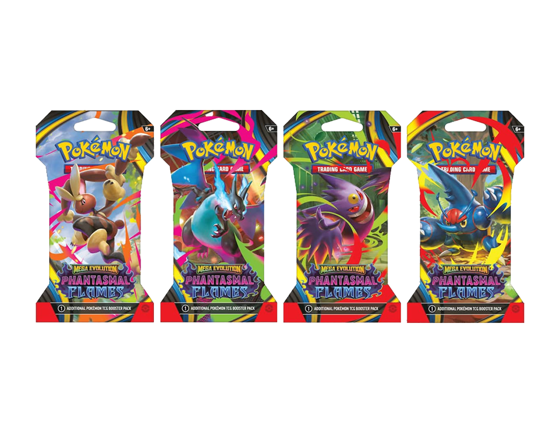 Pokémon Mega Evolution: Phantasmal Flames Sleeved Booster Pack (Presale 11/14)